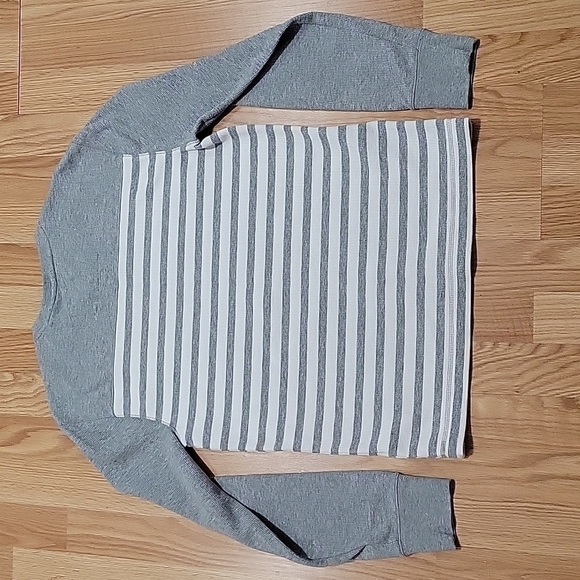 Banana Republic mens pullover Sweater medium gray white Sweatshirt - Picture 7 of 7